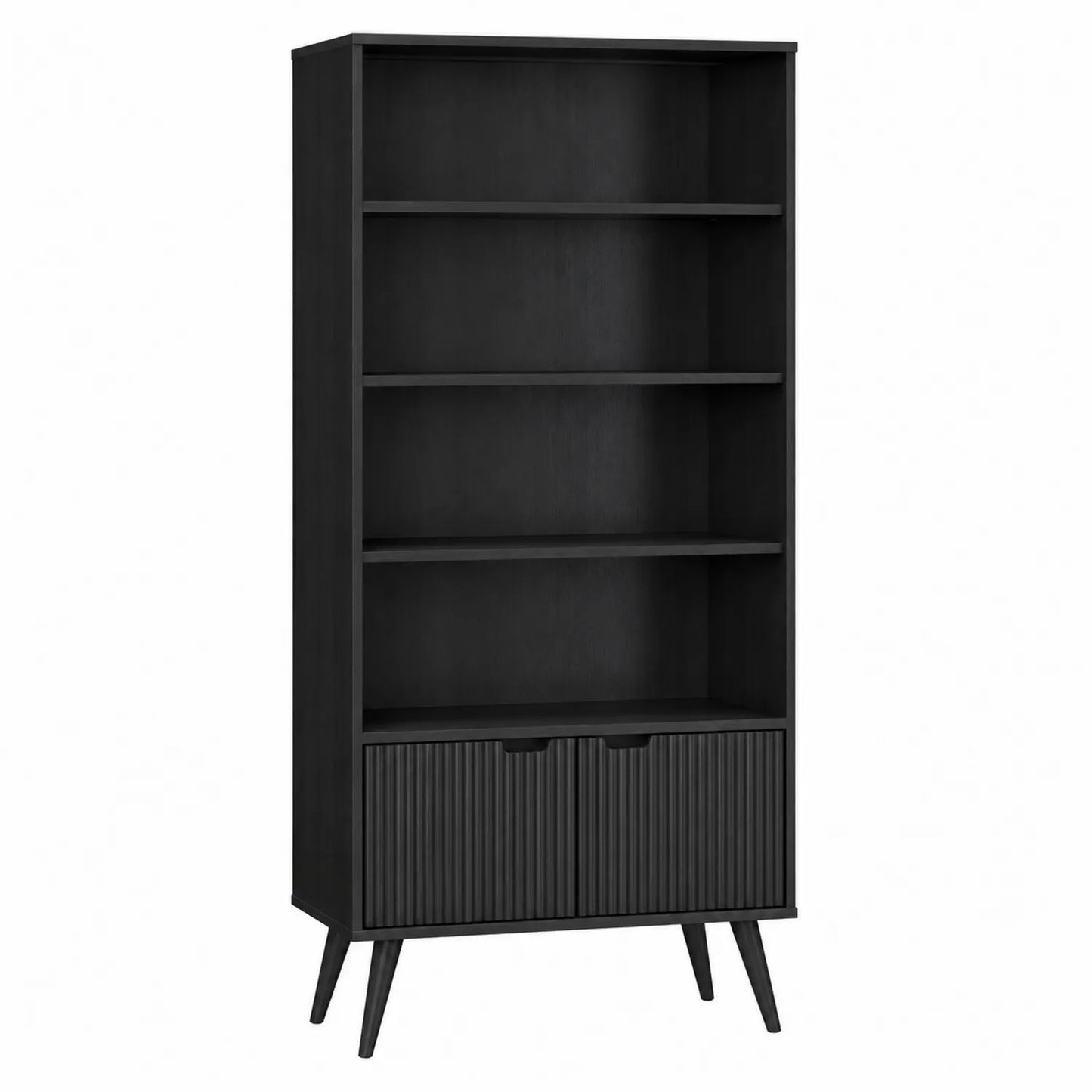 Regał z płyty MDF czarny 200x90x35 cm