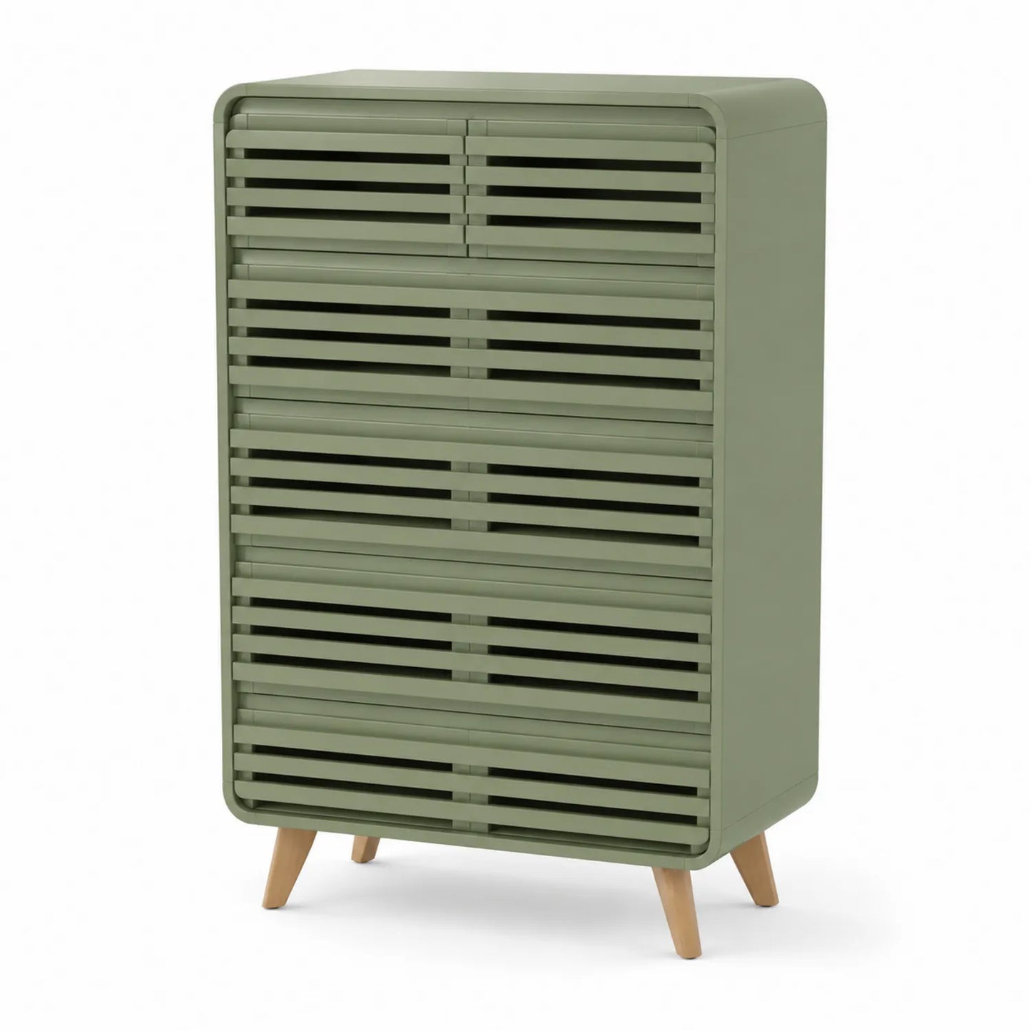 Komoda z szufladami MDF Zielona 80x40x120 cm