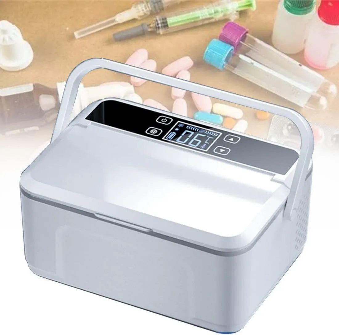 DPDZSW Frigorífico elétrico, carro, transporte de insulina e medicamentos, mini-frigorífico portátil, 3 *Bateria