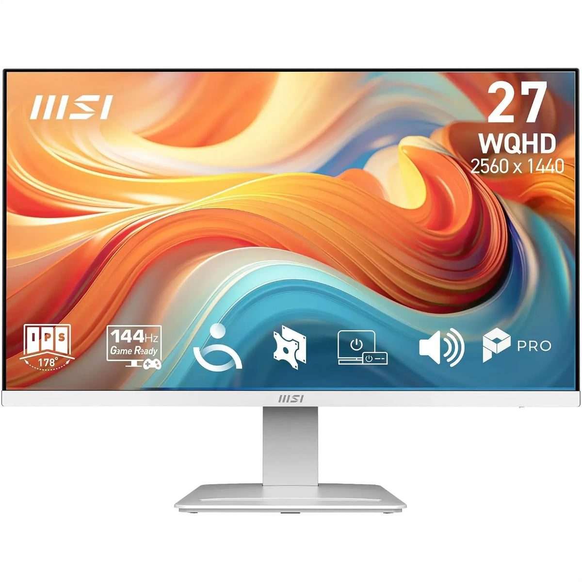 MSI Dalle IPS 2560x1440, Pro Professional Screen 27' WQHD, 144 Hz, 1ms MP273QW E14, DisplayPort, VESA, HDMI, FreeSync compatível