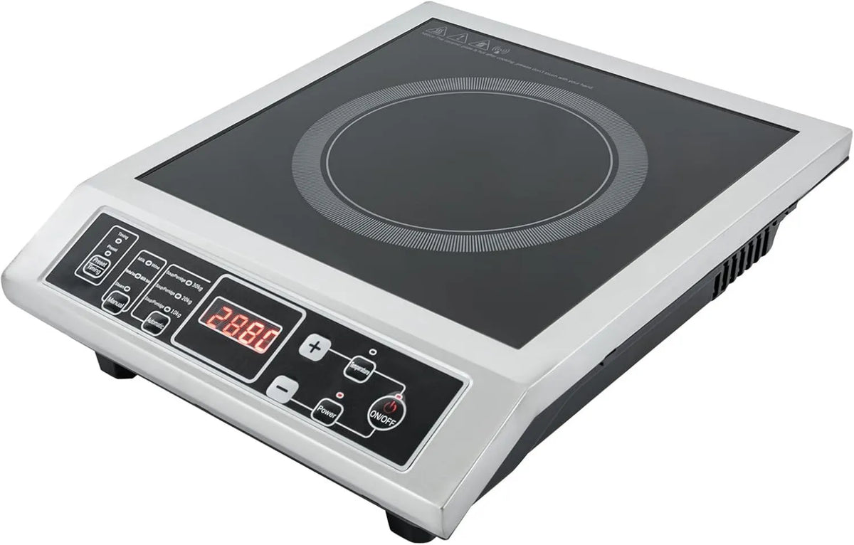 Wipportja Placa de indução, 3500 W, 80 a 270 °C, placa de cozinha de indução, placa de cozedura de indução 3500W 8 Níveis Temperatura de Potência 80-270 °C