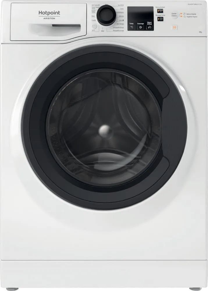 Hotpoint Máquina de lavar roupa, 61 cm, 8 kg, classe energética E, vapor, branco, Isoring 1200 rpm