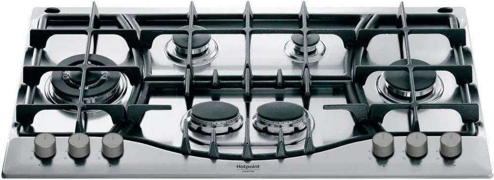 Produto Hotpoint Ariston PHN 961 TS, Ix, HA Mesa de cozinha em aço inoxidável com grades de ferro fundido 90 cm