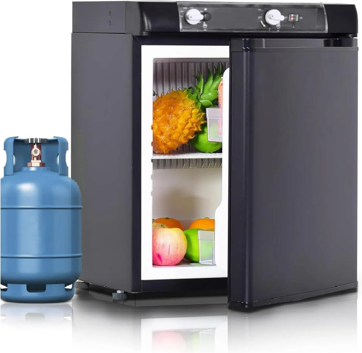 Techomey Frigorífico, 40 L, 12 V, camping, preto, 40L, frigorífico Trimixte, frigorífico Camping carro 12V 220V Gás
