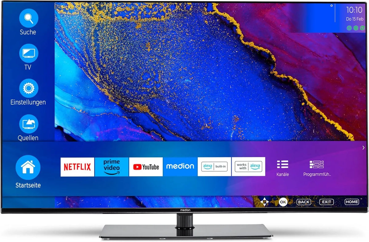 MEDION Smart TV, 43 polegadas, TV, x14370, 4K UHD, HDR, som Dolby, Bluetooth, gravação PVR, MD 30706, 4K Ultra HD, Dolby Atmos, 108 cm