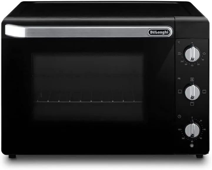 De'Longhi EO40112.BK Forno elétrico, 40 L, 2000 W, 80 a 230 °C, temporizador, grelha, preto, 5 níveis de cozedura, temperatura 80, inclui placa de