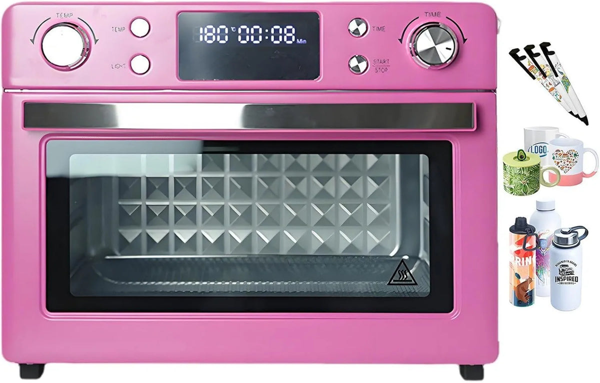 ExoticaBlend Forno elétrico, 16 L, 1400 W, Óculos e copos 30L, forno de sublimação 16 L, 30 L para lazer criativo e pequeno negócio - Forno de convecção