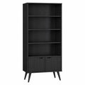 Regał z płyty MDF czarny 200x90x35 cm