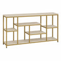 Metalowa konsola z półkami MDF 120x30x80 cm Beżowy