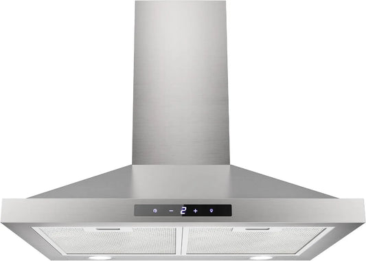 FIREGAS exaustor, 60 cm, 335 m3/h, capa de cozinha, 3 velocidades, instalação de parede, toque, aço inoxidável