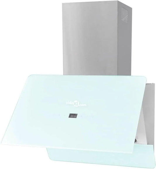 QUAHEAS Fogão de cozinha com forno, 720 m3/h, 3 velocidades, aço inoxidável, branco, filtro de carvão e tubo de escape para cozinha e fogão