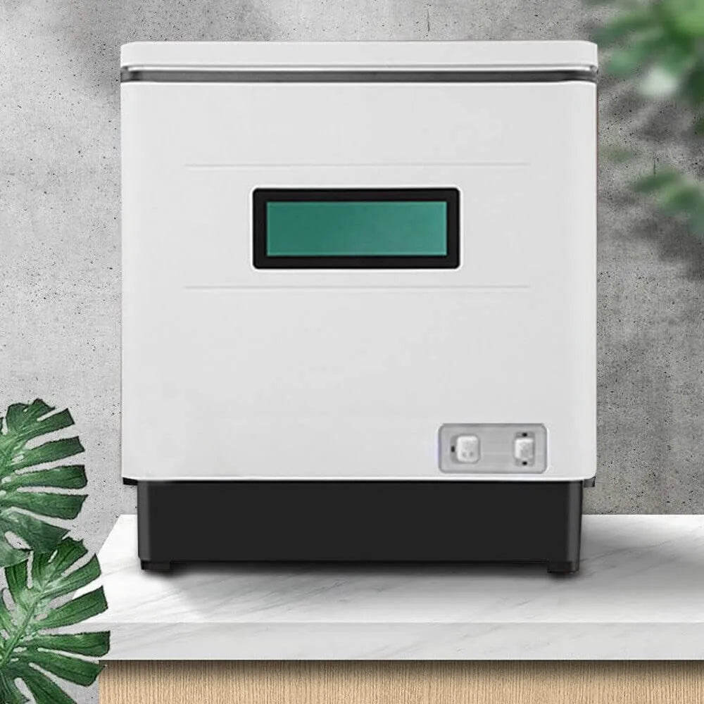 Lightakai Máquina de lavar loiça, 1500 W, portátil, aço inoxidável, branco, 70 graus de função de calor, totalmente automático