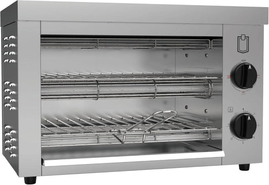 METRO Professional Forno elétrico, 49,2 x 28 x 33,4 cm, 300 W, grelha, forno gratinado, com duas prateleiras