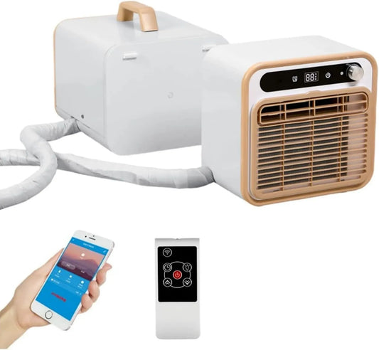 GAOJYLF Ar condicionado, 1500 W, 220 V, portátil, silencioso, camping, escritório e viagens de carro 220V, mangueira de conexão de 2 m, 1500W, refrigeração