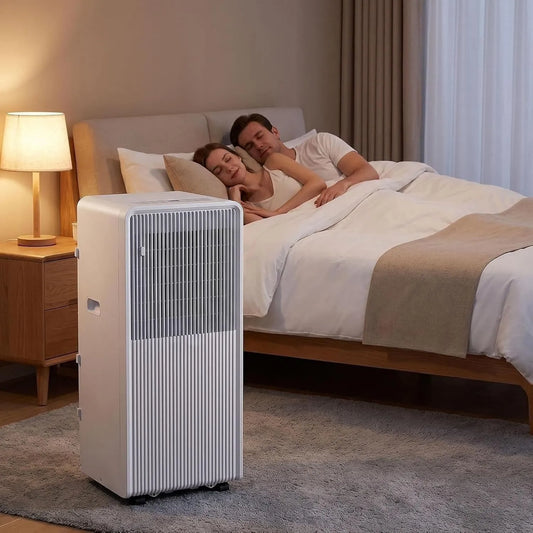 Faozhuo Ar condicionado 24H, 48 dB, Temporizador, Silencioso, 10000 Btu, Ar condicionado Móvel 12000 BTU, Desumidificador 24H e Timer, Kit de Instalação de Janelas