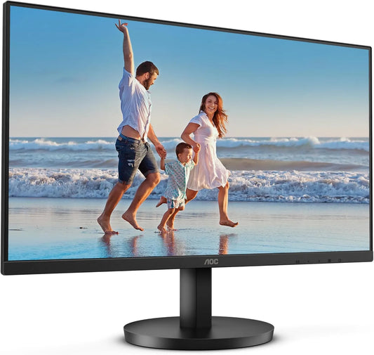 Ecrã FHD de 75Hz, 24 polegadas, 4ms, FreeSync, AOC 24B3HM, 250 CD, Luz Azul Baixa, Anti-espinhal, Suporte Vesa, sem moldura, HDMI, VGA