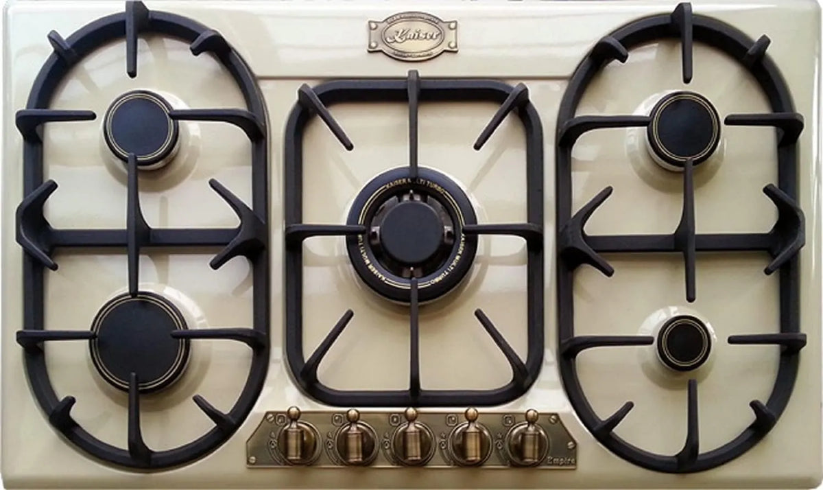Utensílios de cozinha com forno, 90cm, standalone, grelha, ferro fundido, 8kW com adaptador, WOK 3 queimador, Kaiser exclusivo fogão de gás, Gas Cooking Plan