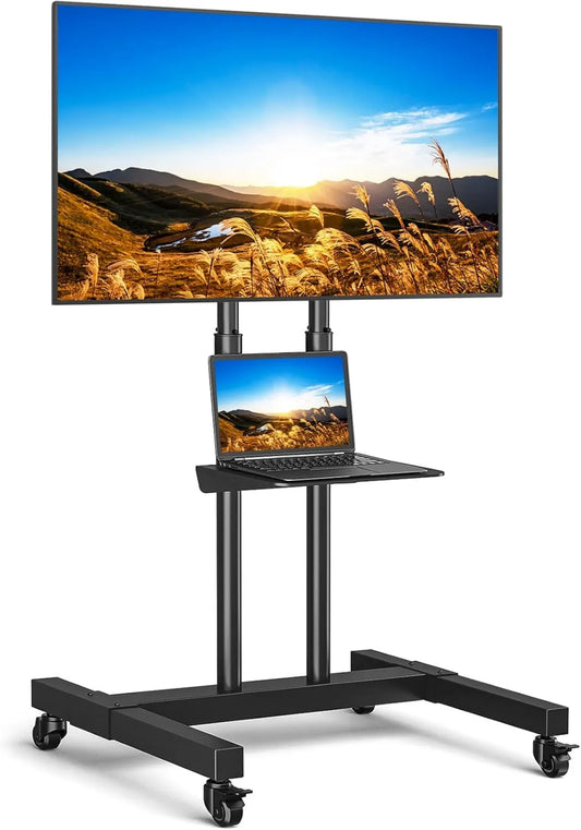 suporte de TV, 80 polegadas, 600x400 mm, rodas móveis, ecrã LCD, 50 kg de transporte, suporte de TV RFIVER a pé para TVs LCD LED Plasma 32-80