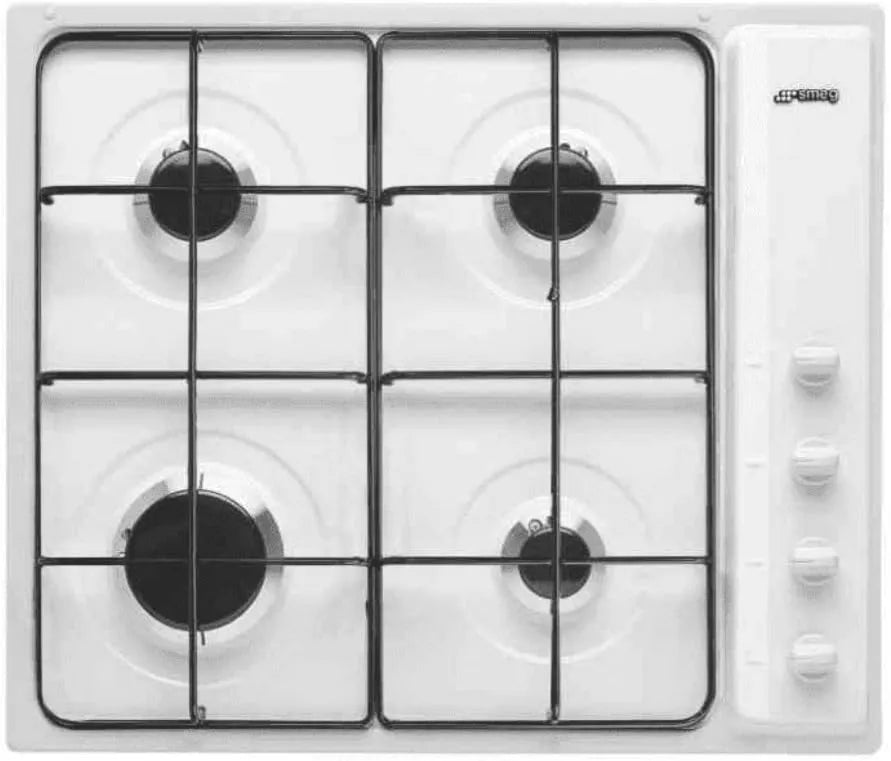 Smeg S64SB placa de gás, placa de gás, branco, placa de gás, branco