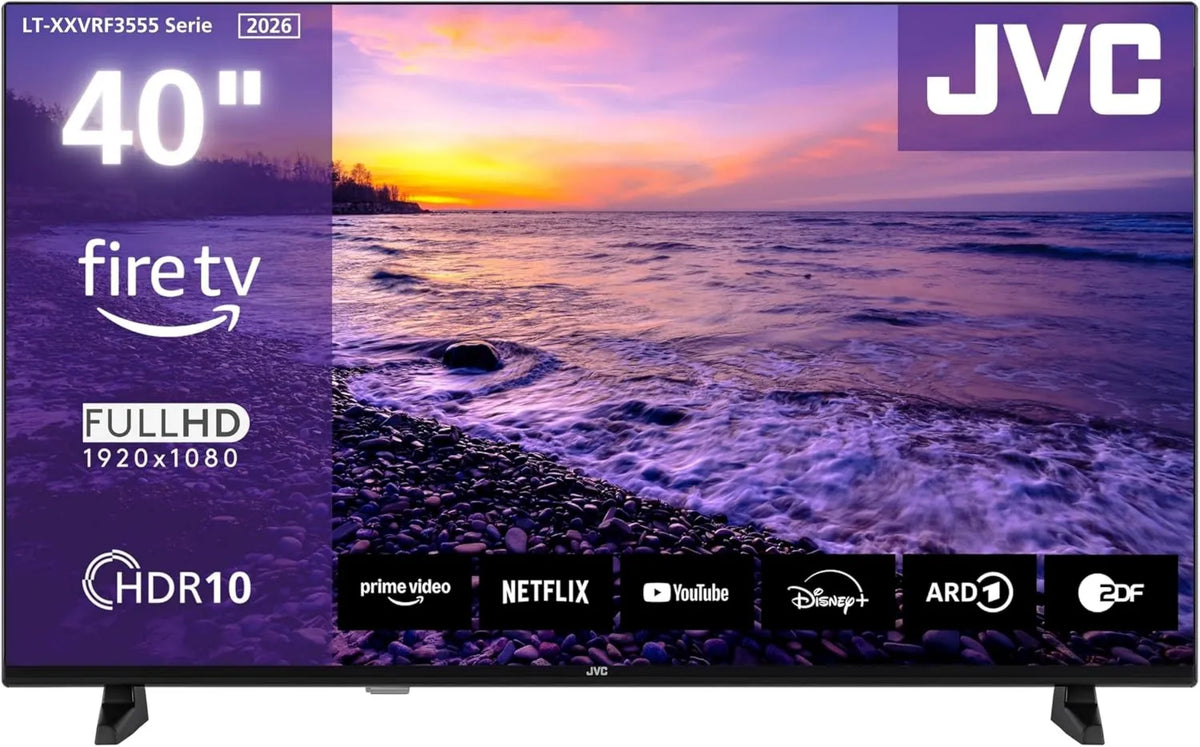 JVC LT-40VRF3555 Smart TV, TV, HDR, sintonizador triplo DVB-T2, S2, controlo de voz Alexa e Triple Tuner, LED, 2026, 40 ′′