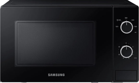 Samsung MS20A3010AL/EG Microondas, 20 L, 700 W, microondas, preto, 5 níveis de potência
