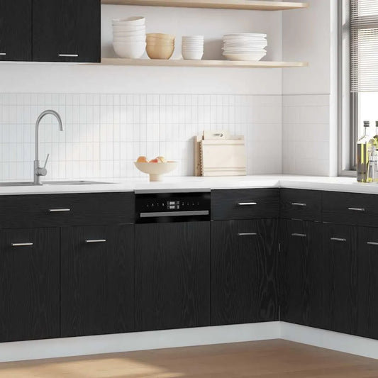Ordellia Máquina de lavar loiça, 45 x 1, 5 x 67 cm, preto, armário cozinha de lado, armazenamento discreto para Placard Etagere gaveta Porta