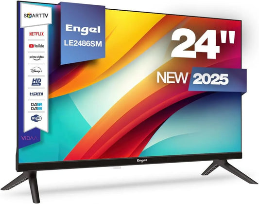 Smart TV, 24 polegadas, 3 HDMI, 2 USB, TV, Engel LE2486SM, som Dolby, Wi-Fi, DVB-T2