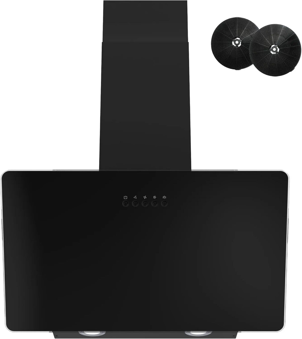 FIREGAS exaustor, 60 cm, capa de cozinha, inclinada, tranquila, LED, silencioso, com LED, motor sem escova