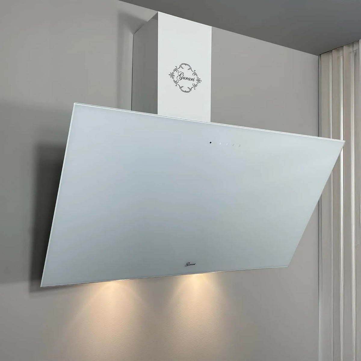 exaustor, 90 cm, 1000 m3/h, capa de cozinha, branco, Gurari GCH 286 WH 9 Prime N exaustor 90 cm Vidro branco 1000 m3/h