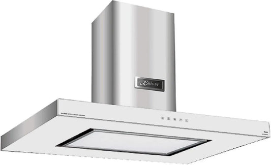 Kaiser exaustor, 90 cm, 9434 W, 1250 m3/h, capa de cozinha, aço inoxidável, branco, iluminação de superfície LED