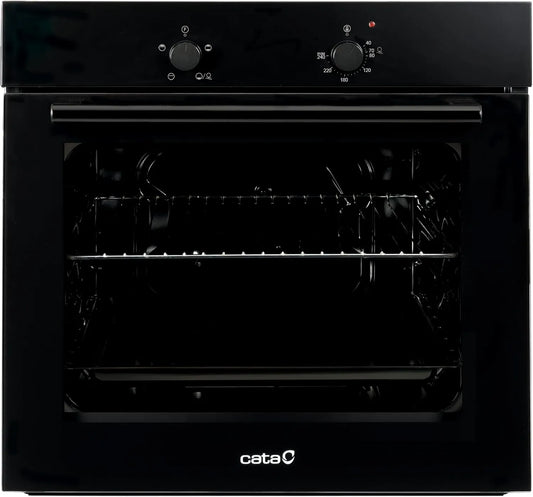 CATA Forno elétrico, 60 cm, 62 L, 4 programas, aço inoxidável, preto, Cata Quatro estática SES 6004 BK 4 funções vidro completo