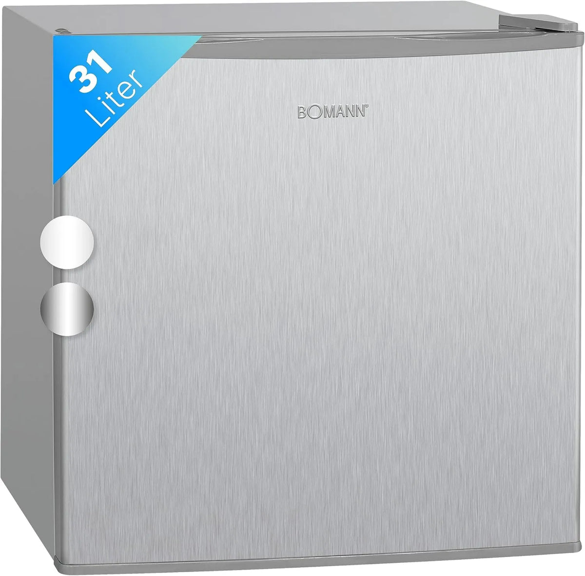 Bomann Congelador, 31 L, grelha, aço inoxidável, armário congelador, 1 aço inoxidável, GB 341, mini congelador com marca 4 estrelas, fechamento da porta