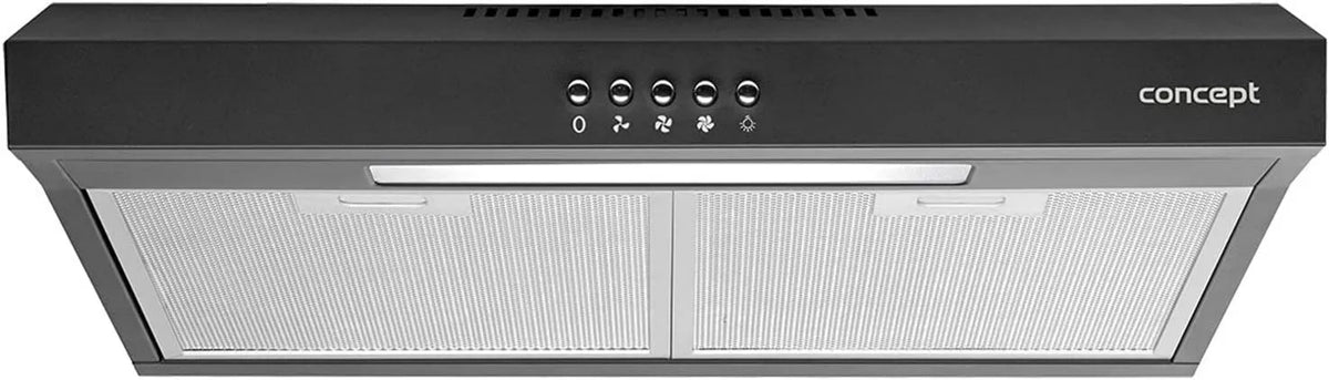 Concept Conceito OPP1250bc exaustor, 50cm, capa de cozinha, estreito, preto, Conceito OPP1250bc Socket sob armário 50cm ultra slim 82mm preto