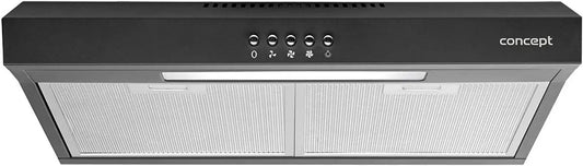 Concept Conceito OPP1250bc exaustor, 50cm, capa de cozinha, estreito, preto, Conceito OPP1250bc Socket sob armário 50cm ultra slim 82mm preto