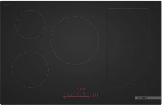 Bosch PVW81CHB1E Placa de indução, 80 cm, placa de cozinha de indução, Boost, superfície fosco para 5 vezes menos arranhões, Power Boost, ativação