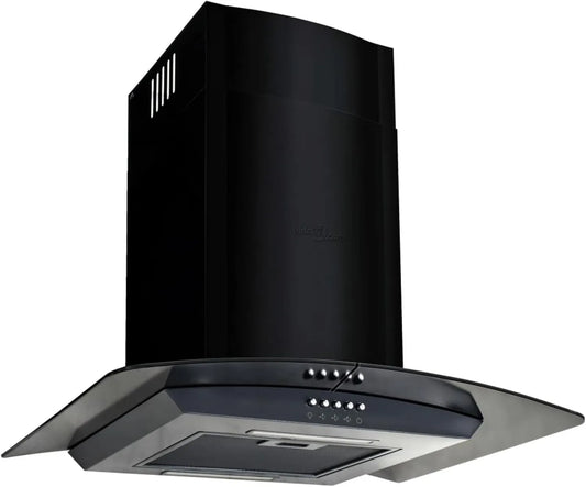 Homgoday exaustor, 60 cm, 756 m3/h, capa de cozinha, instalação de parede, aço inoxidável, preto