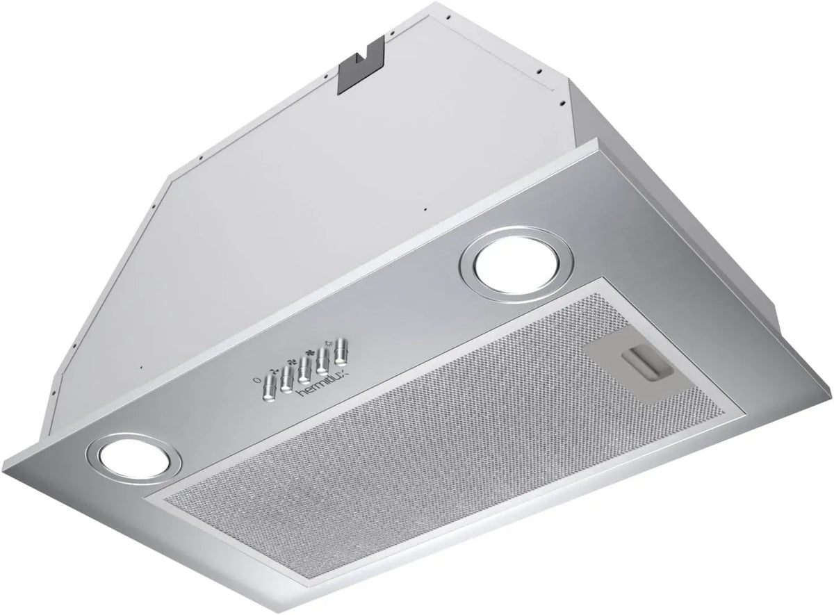 Hermitlux exaustor, 52cm, 750m3/h, 68 dB, classe energética A, capa de cozinha, evacuação e reciclagem, iluminação LED, 3 velocidades, encastrado