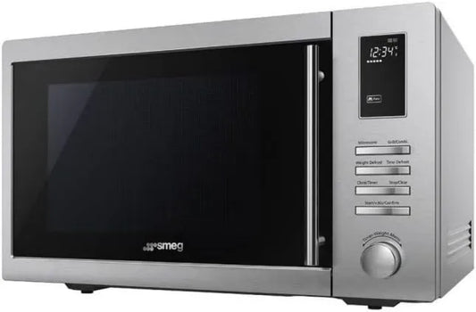 Smeg MOE25x Microondas, 25 L, 900 W, grelha, aço inoxidável, microondas