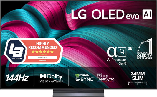 LG OLED65C5 Smart TV, 164 cm, TV, 4K UHD, LG TV OLED Evo OLED65C5 164 cm 4K UHD 2025