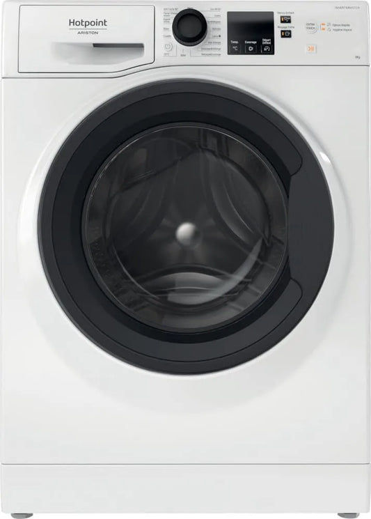 Hotpoint Máquina de lavar roupa, 61 cm, 8 kg, classe energética E, vapor, branco, Isoring 1200 rpm