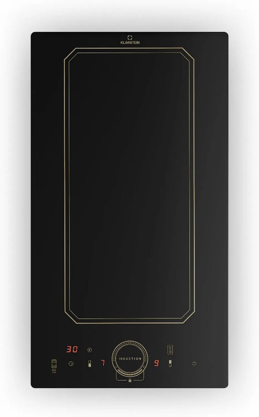KLARSTEIN Placa de indução, 30 cm, 2 lareiras, 3500 W, 240 V, mesa de cozinha de indução, toque toque, temporizador, Smart Touch Control, 2 zonas, 3500W