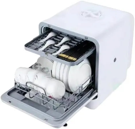 YxYLJOZ Máquina de lavar loiça, 5 L, 4 programas, portátil, tanque grande, camping, tanque d, Apartamentos, 5 Cutlery, secagem automática