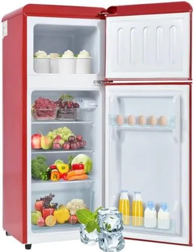 Generic Congelador, 92 L, classe E de energia, independente, vermelho, 41 cm de largura, -27 °C ~ 13 °C, 105, 5 cm de altura, frigoríficos padrão