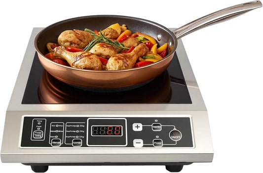 FROPIJ Placa de indução, 3500 W, mesa de indução de cozinha, profissional, restaurante, camping, placa de indução de cozinha com proteção contra o