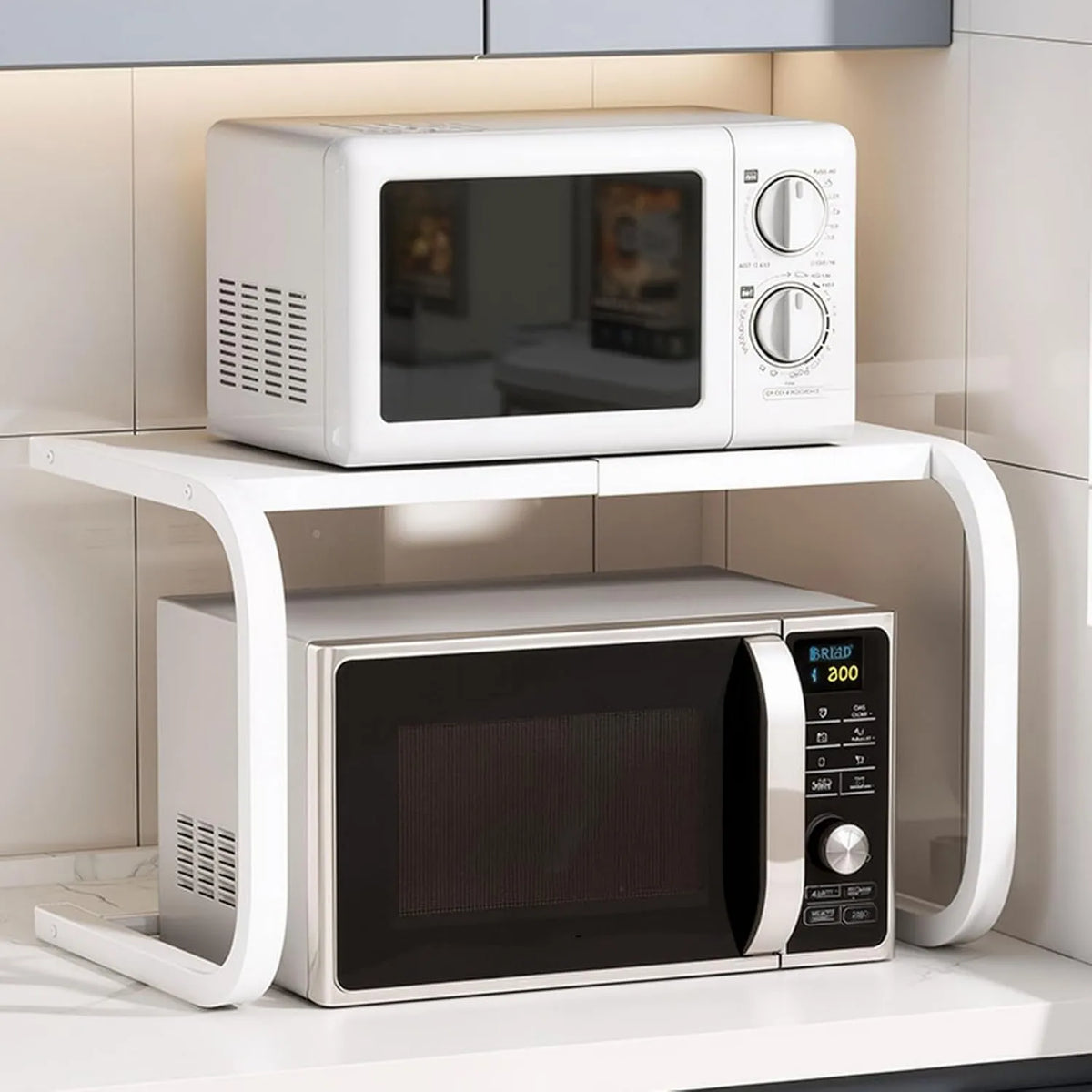 Generic Microondas, grelha, prateleira de baixo congestionamento para fritadeira e acessórios de cozinha, prateleira durável para pequenos espaços