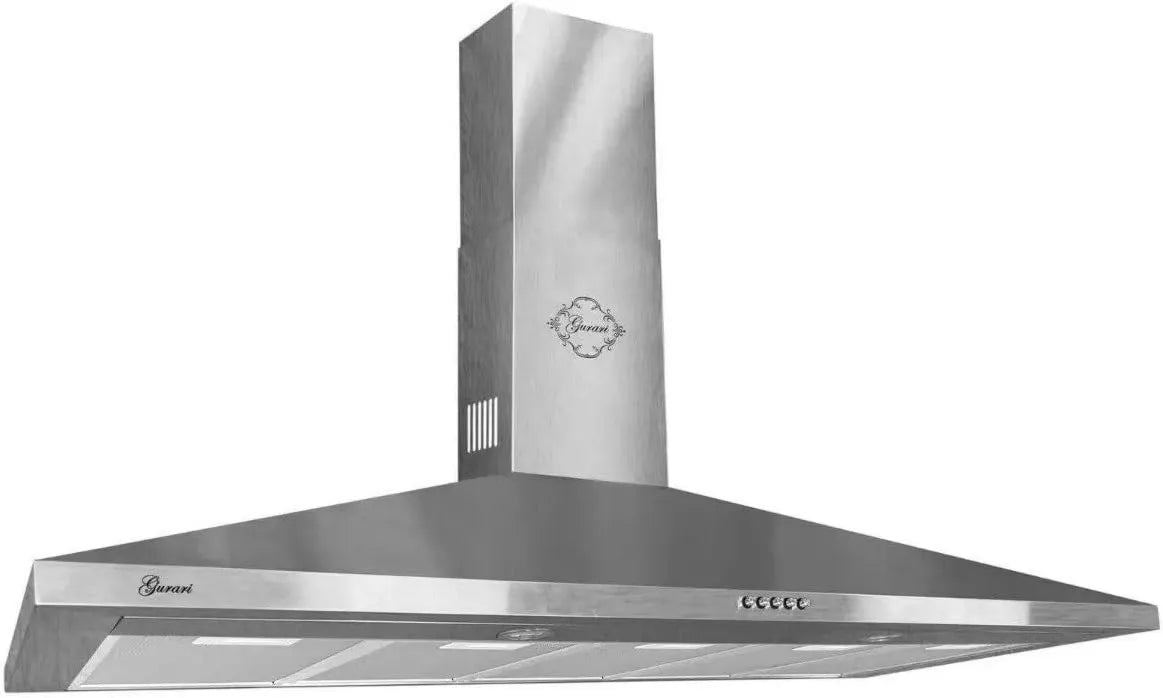 Gurari exaustor, 120 cm, 1000 m3/h, capa de cozinha, evacuação e reciclagem, iluminação LED, 3 velocidades, exterior, instalação de parede