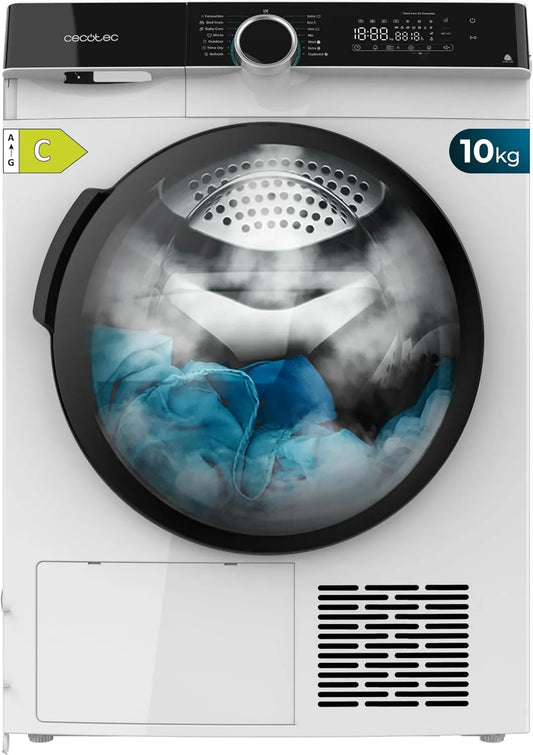 Cecotec Bolero Dresscode Dryer, 14 programas, 10 kg, classe E de energia, inversor, branco, Funções como UV Care, Classe Equivalente