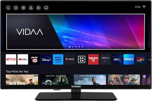 Smart TV, 32 polegadas, TV, TELEFUNKEN xH32VP750M, sintonizador triplo DVB-T2, S2, preto
