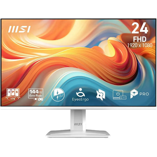 MSI Dalle IPS 1920x1080, Pro Professional Screen 23.8' FHD, 144 Hz, 1ms MP243WA E14, DisplayPort, VESA, HDMI, compatível com sincronia adaptativa