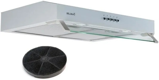 exaustor m3/h, 60 cm, 100 W, 210 m3/h, capa de cozinha, branco, Cap de exaustor BELDEKO 60 cm Branco 210 m3/h 100W - marca francesa